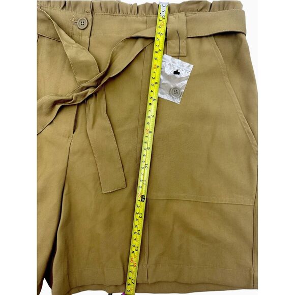Nine West Women's High Rise Paperbag Shorts zipper closure with button SZ XL NEW - Picture 4 of 8